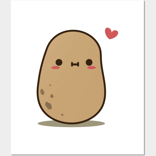 Cute Potato in love. Wall Art by clgtart